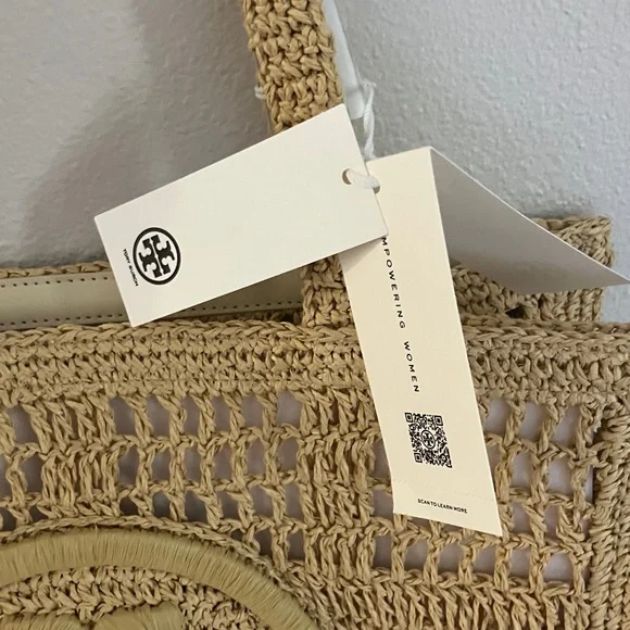 Tory Burch Ella Hand-Crocheted Tote โ Natural โ NWT - Picture 5 of 10